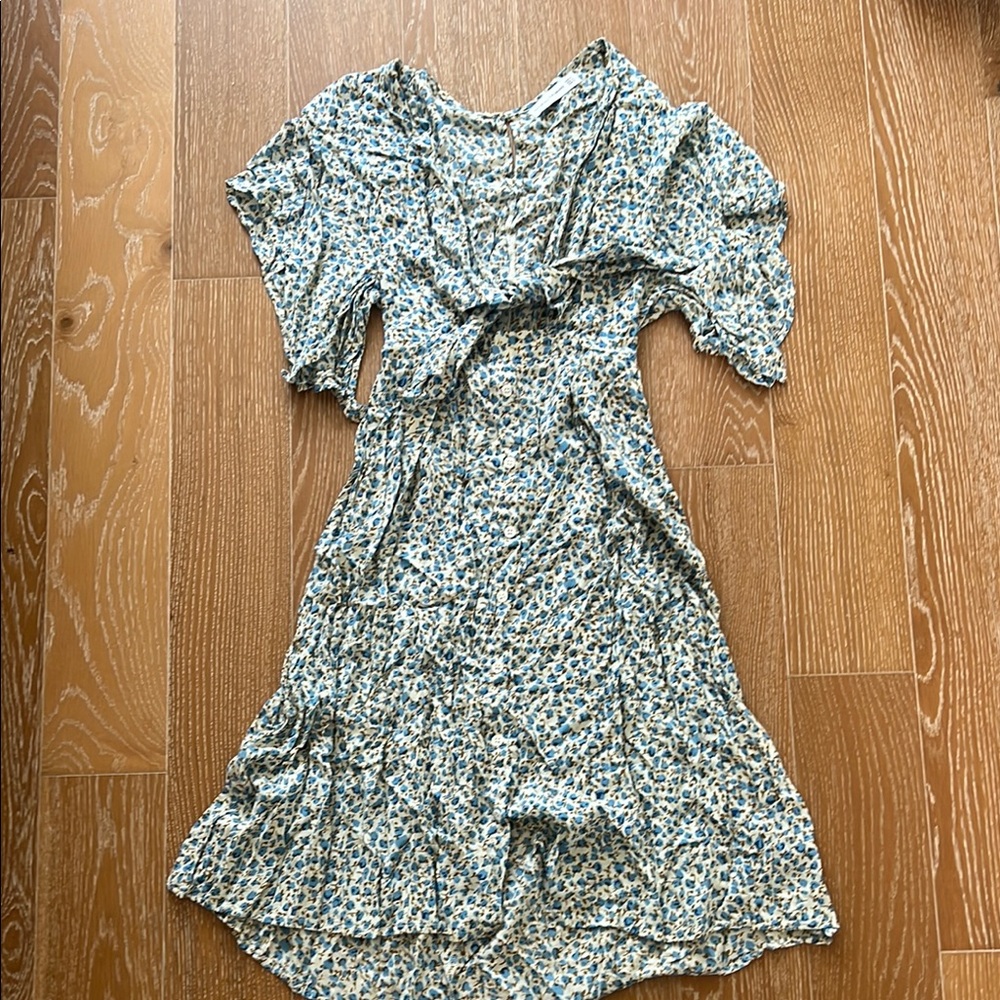 Faithful the Brand Floral Blue and White Dress, 4